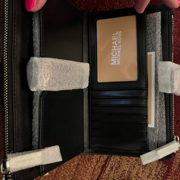 Michael Kors wallet Bag wristlet zebra stud Jet Set Double Zip Wristlet - Picture 6 of 10